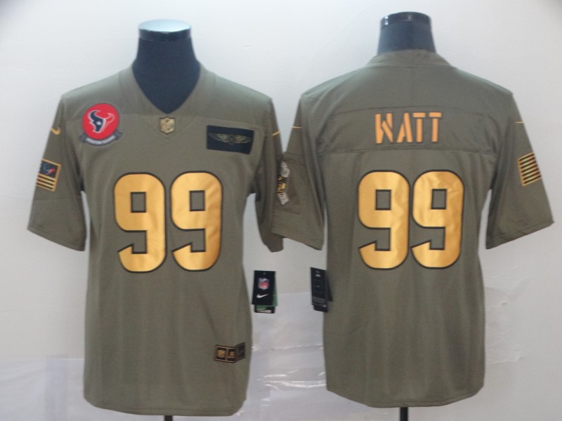 Men's Houston Texans J.J. Watt #99 Brown Jersey